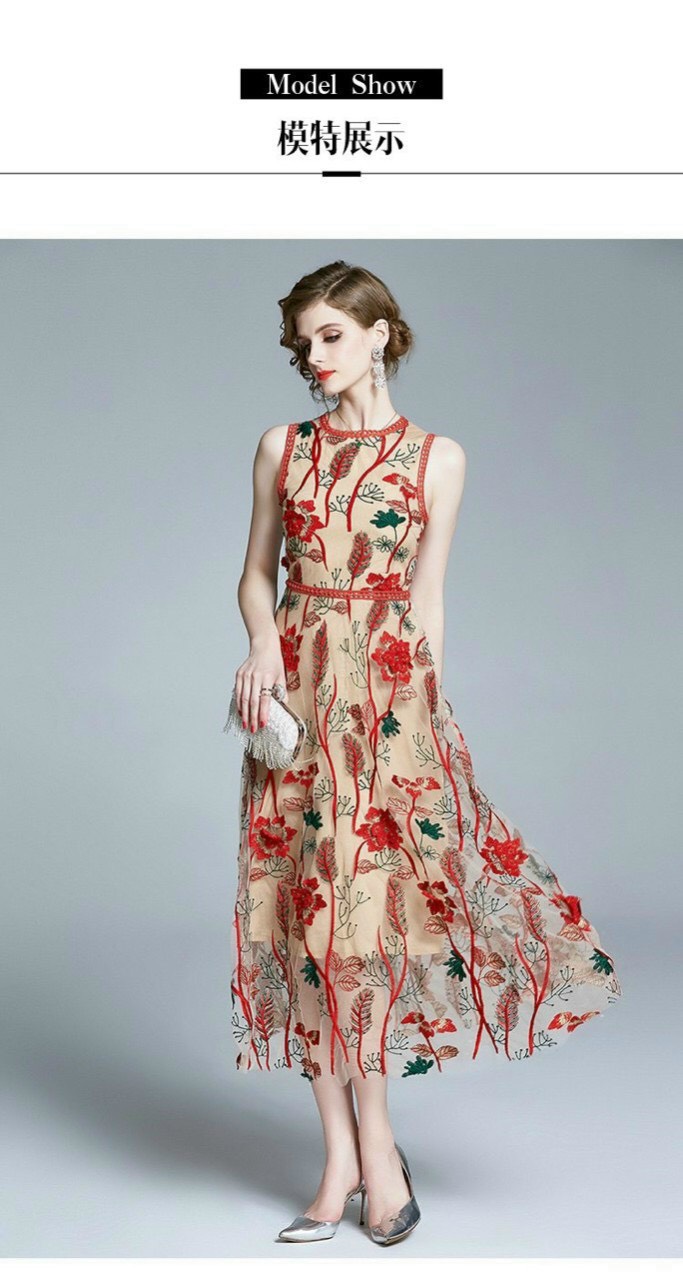 Đầm Ren Hoa Nổi - HN936